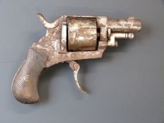 Roth-Saver 7.65mm five-shot double action centre fire revolver with chequered wooden grips,