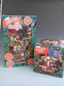 Two Mr Christmas sets of Christmas decorations Holiday Fair and Holiday Carousel, both in original