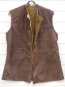 A WWI leather waistcoat.