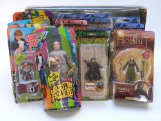 Fourteen Marvel and McFarlane Toys Lord of The Rings, Austin Powers and The Hobbit action figures,