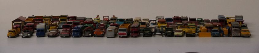 One-hundred Matchbox Lesney 1-75 series diecast model vehicles