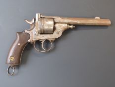 Officer's Roth-Saver 8mm six-shot double action centre fire revolver with shaped wooden grips,
