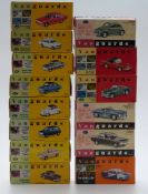 Fourteen Vanguards diecast model cars, all in original boxes