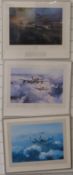 Three Robert Taylor signed prints comprising Lancaster signed Leonard Cheshire, The Lancaster V.Cs