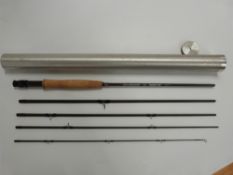 Ron Thompson Cherokee Fly five piece carbon fibre 9ft travel fly fishing rod in 2ft aluminium tube