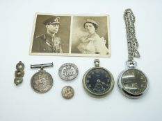 RAF WWI medal awarded to 406363.3.AM.H.G.Hawkins.R.A.F together with a Services Rendered badge