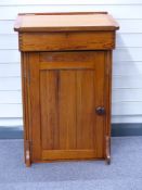 A 19thC pitch pine or similar clerk's desk, H93cm