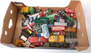 Over 60 Corgi, Dinky, Matchbox and similar diecast model vehicles including aeroplanes, buses etc