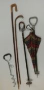 A group of shooting and walking sticks.