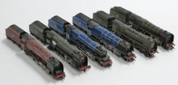 Six Hornby 00 gauge BR 4-6-2 locomotives City of Chester, Princess Helena Victoria, City of