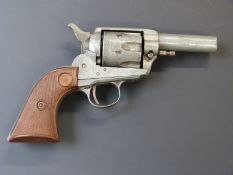 MGC Manufactory .44 Long blank firing six-shot single action revolver with chequered grips and 3.