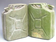Two military jerry petrol cans dated 1968 and 1969