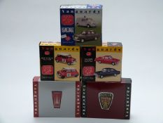 Five Vanguards 1:43 scale diecast model car sets Rover RC1003, Rootes Group HI1003, Monte Carlo