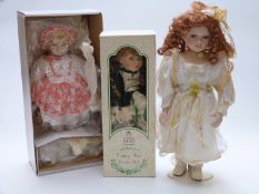 Nine Stewart Roses, House of Berkeley and similar collectors' dolls, all in original boxes