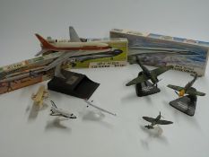 Three Airfix 1:144 scale model aeroplane kits Concorde SK700, Vickers VC10 SK601 and Trident