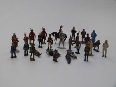 Twenty-eight Britains and similar lead model soldiers including police, Beefeaters etc