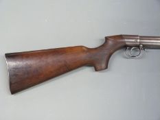 BSA Improved Model D Lincoln Jeffries pattern .177 air rifle with adjustable trigger, chequered