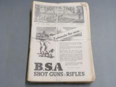 Fifty volumes of The Shooting Times c1941-42.