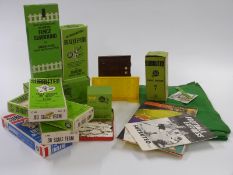 A collection of Subbuteo teams and accessories including England, Chelsea, West Bromwich Albion,