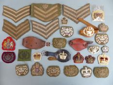 British Army, a collection of rank insignia Sergeant / Warrant Officer