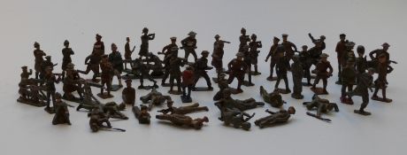 Fifty-eight Britains and similar lead model soldiers