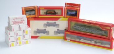 Eighteen Hornby 00 gauge wagons including 12 Special Edition, Railroad Triple Mineral Wagon Pack