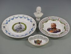 Four pieces of early 20thC German patriotice ceramics