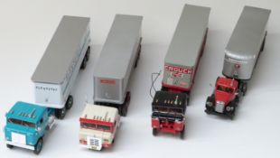 Four First Gear large scale diecast model lorries comprising Carolina, Crouch Bros, Associated