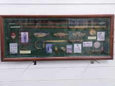 A cased fishing diorama - fly fishing interest