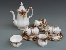Royal Albert Old Country Roses coffee set, 21 pieces