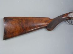 Henry Akrill .297/230 percussion Snider action rook rifle with engraved scene of dogs to the named