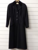 A 1940s Harrods ladies woollen overcoat with velvet collar in the Christian Dior New Look style,