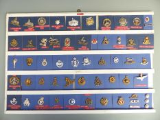 A collection of British Army cap badges etc to include Lincolnshire Regiment, Royal West Kent,