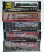 Five Solido, Newray and similar 1:43 scale diecast model lorries,  all in original boxes