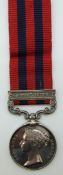 British Army Indian General Service Medal with Jowaki clasp named to 2859 Pte Chas Riley 51st Foot