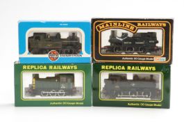 Four Mainline, Airfix and Replica Railways 00 gauge BR 0-6-0 tank locomotives Shunter 03 11021,