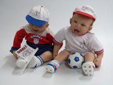 Two The Ashton-Drake Galleries dolls Michael, The Little Striker, 55cm tall and Daniel, The Little