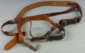 Two Sam Brown belts, one Gieves & Hawkes, London makers