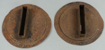 WWII pair of vehicle blackout covers, French manufacturers René Cordier for the German Luftwaffe