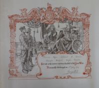 WWI honourable discharge certificate for Albert E Brown King's Royal Rifle Corps, 'Served with