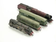 Four Hornby Dublo 00 gauge BR locomotives 4-6-2 City of London 46245, 2-6-4 Tank 80054, BO-BO Diesel