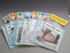 One-hundred volumes of The Shooting Times c1950's-60's.