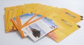 One hundred Del Prado Locomotives of the World Magic on Rails N gauge locomotives, some in