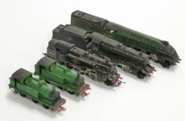Five Hornby, Dublo 00 gauge locomotives including Golden Fleece, EDL18 etc