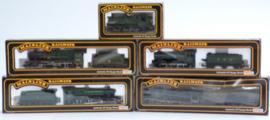Five Mainline 00 gauge locomotives BR 4-6-0 Jubilee Class Mars 45698 37047 GWR 4-6-0 Manor Class