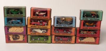 Fifteen Matchbox Models of Yesteryear diecast model cars, all in original boxes