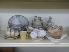 Royal Doulton Countess and Mina dinner and tea ware, Minton part tea set, 19th century cream ware