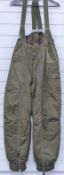 A pair of USAAF flying trousers, type A-11a, size 30, made by Stagg Garment Company