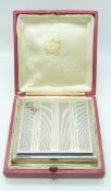 WWI continental silver cigarette case presented to Captain Biles RAF later Bentley by King Albert of