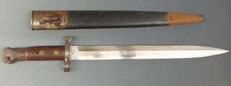 British Army 1888 pattern mark one second type bayonet, Sanderson Sheffield maker, good stamps to